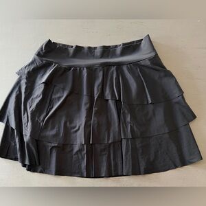 Black Tiered Ruffle Skirt - Women's Flattering Skater Style